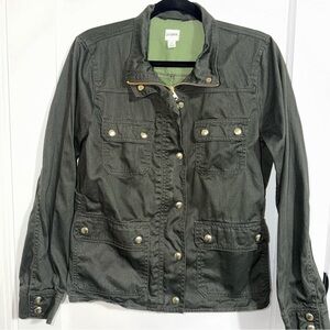 J. Crew Dark Olive Utility Jacket